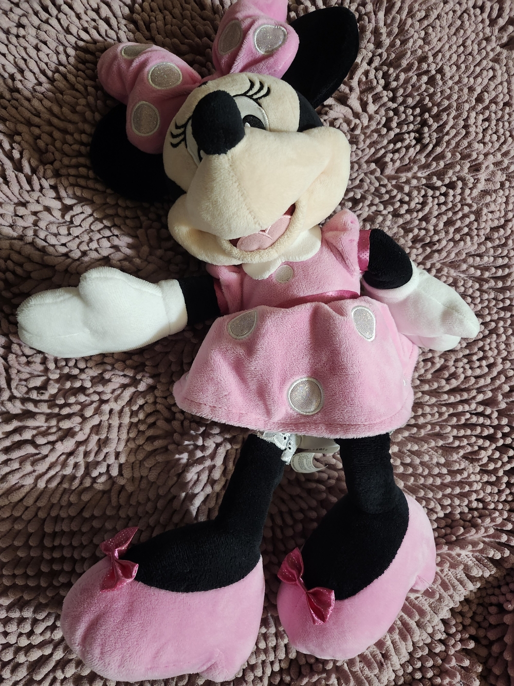 Disney Minnie Mouse Pink & Black Plush Doll
